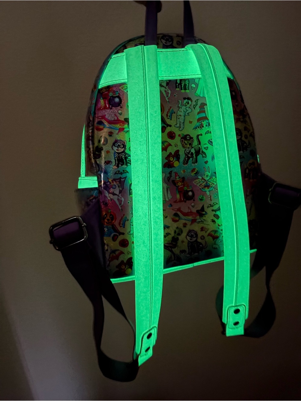 Loungefly x Lisa Frank Halloween Mini Backpack - Glow in the Dark - Picture 11 of 13